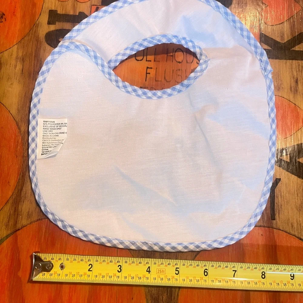My First Easter Embroidered Bib NEW. Please check measurements and pics.